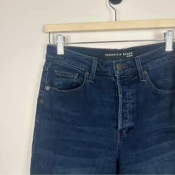 Veronica Beard Blue Straight Leg Jeans Button-Fly 26 - Picture 5 of 8
